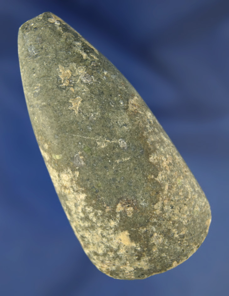 3 1/4" heavily patinated stone Celt found in Pennsylvania.