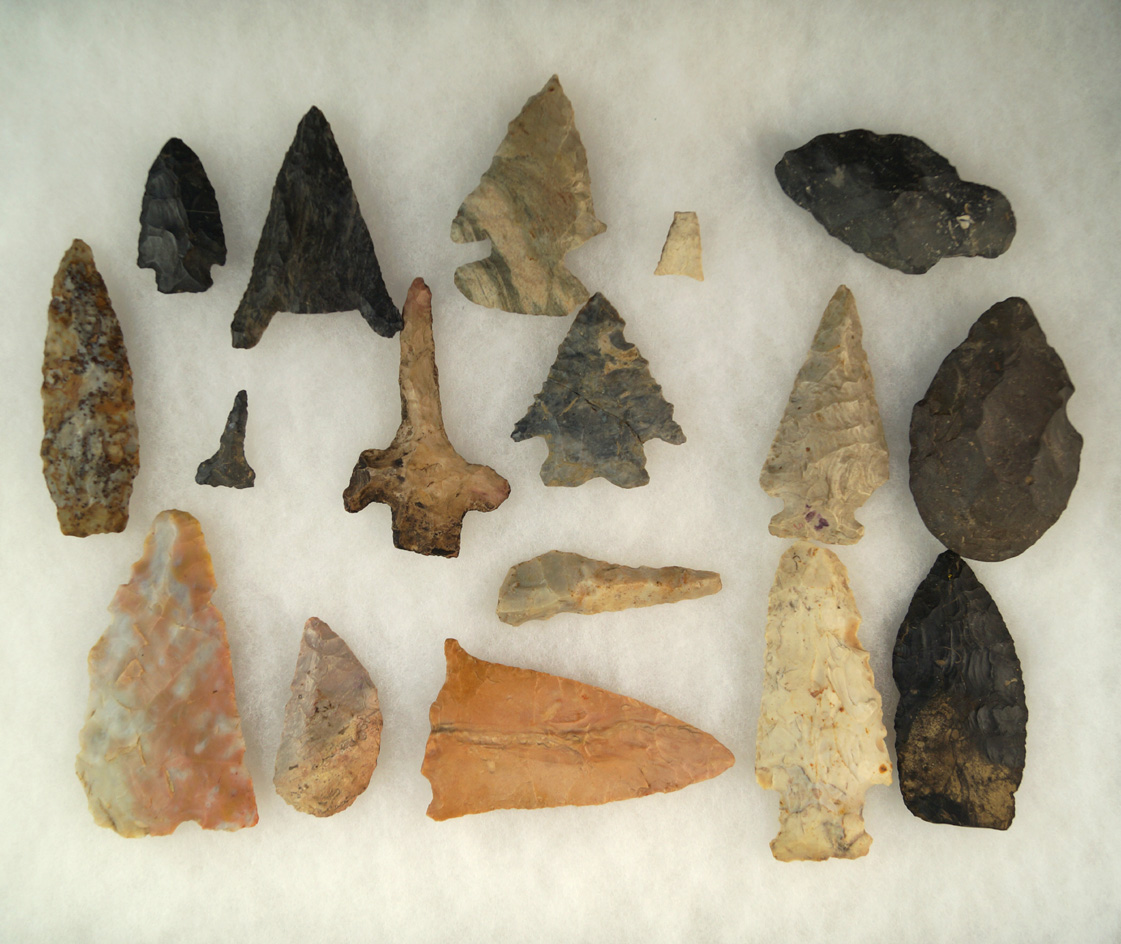 Group of assorted Artifacts from various areas, largest is 3 5/8".
