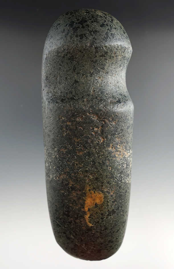 5 7/8" Long 3/4 Grooved Hohokam Axe found in Arizona, beautiful green and black Diorite.