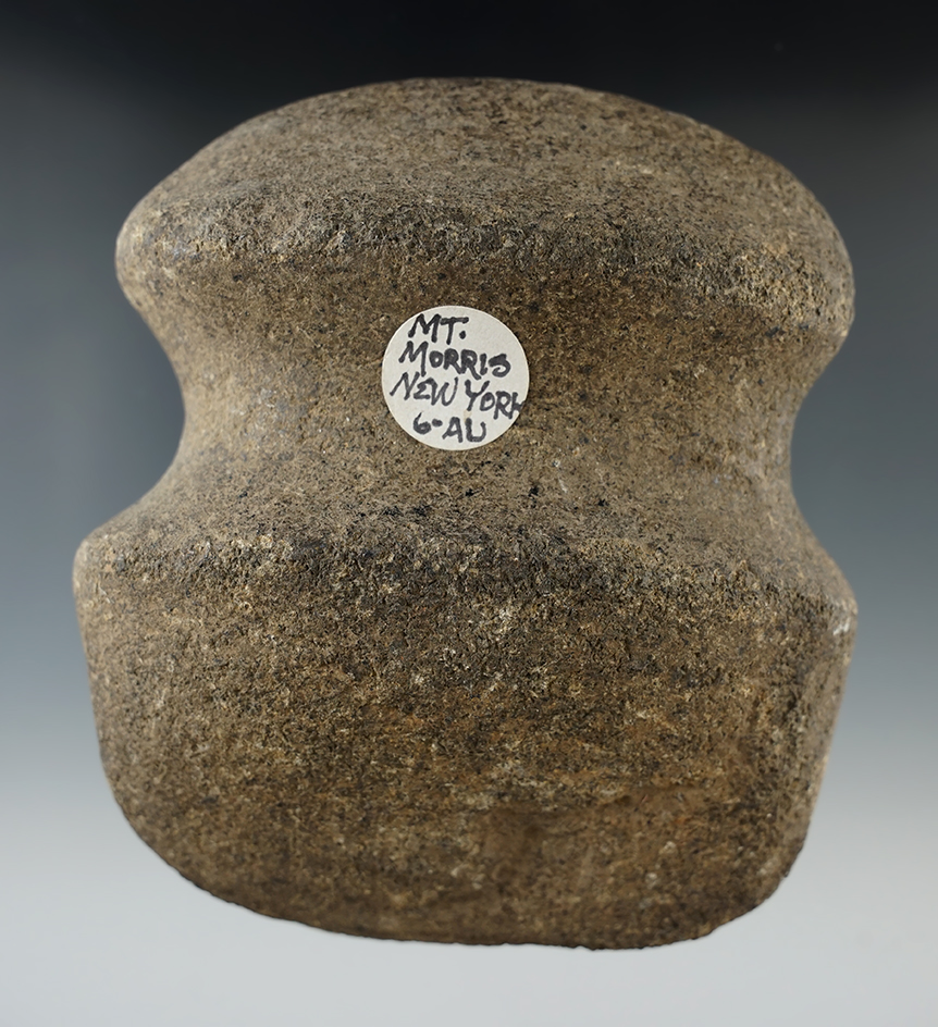 5 3/16" Full Grooved Axe that was heavily used and resharpened in ancient times. New York.