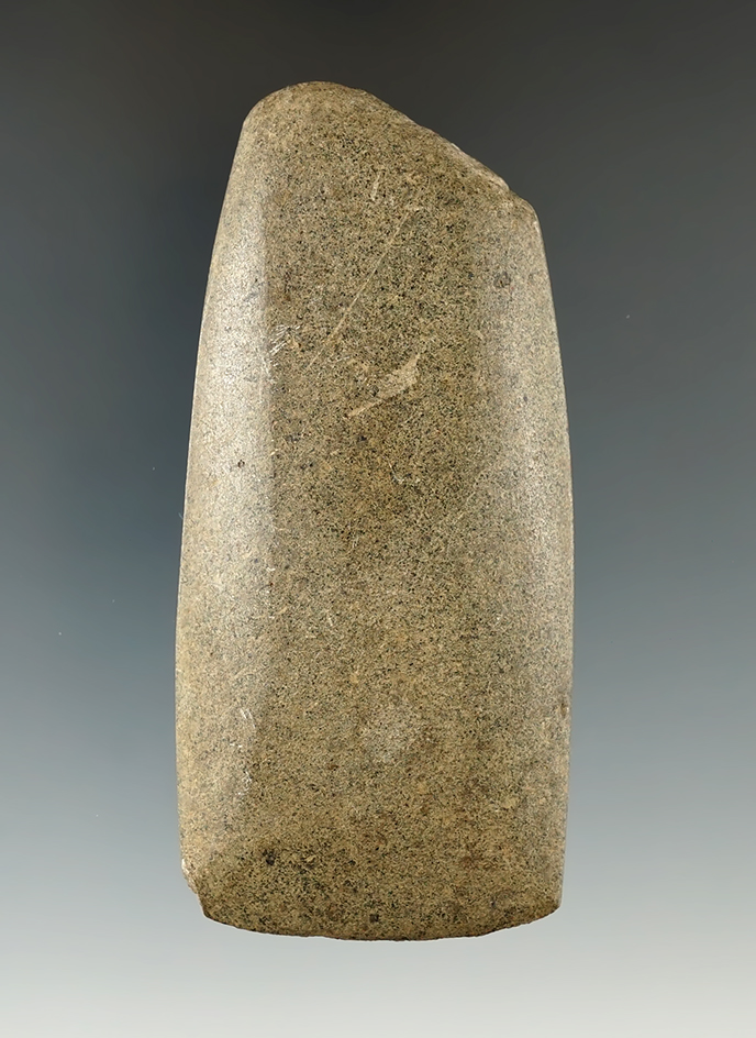 Nicely crafted 3 1/2" Lamoka style Faceted Adze found in New York.