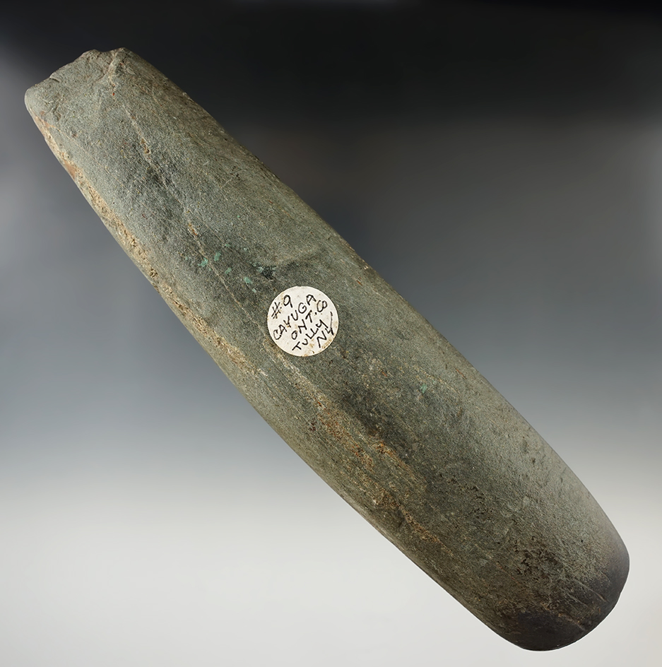 Nicely scooped 9 1/2" Gouge with minor restoration to one corner of bit. Ontario Co., New York.