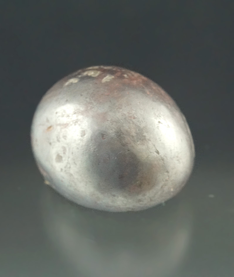 Heavily patinated and nicely polished 1 3/4" Hematite Cone found in Hardin Co.,  Ohio.