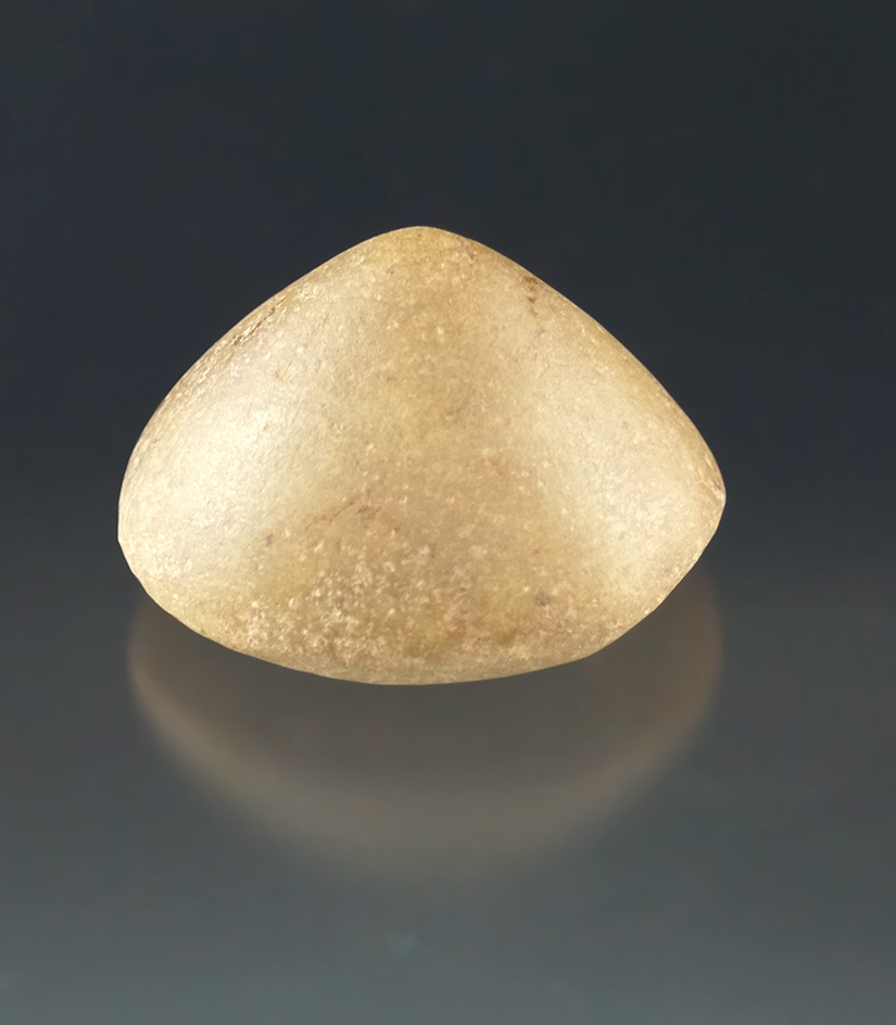 2"  quartz Cone that is highly polished with nice mineral deposits on surface Licking  Co.,  Ohio.