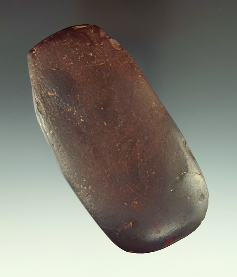 4 5/16" hematite Celt that is nicely polished found in Carroll Co.,  Missouri.