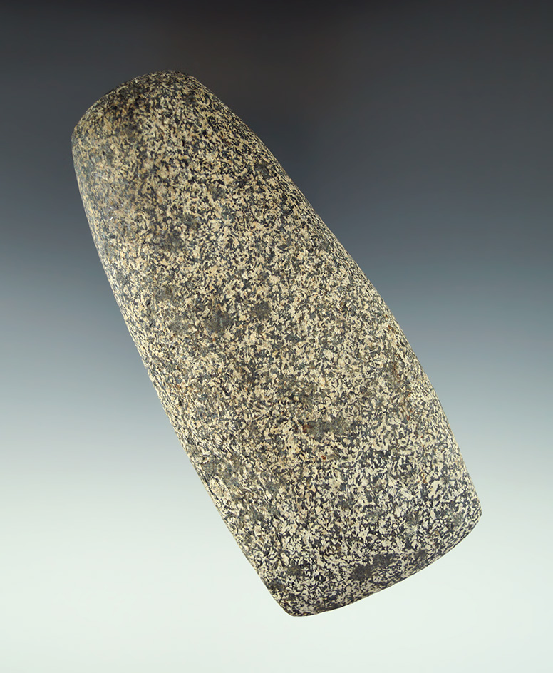 5" granite Celt in very good condition with nice use polish to bit area found in Michigan.