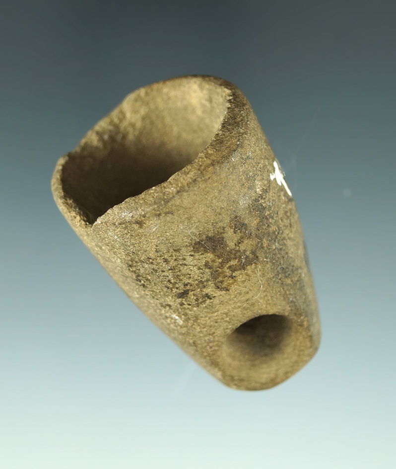 1 5/8" tall Sandstone Vase Pipe found in Ohio.