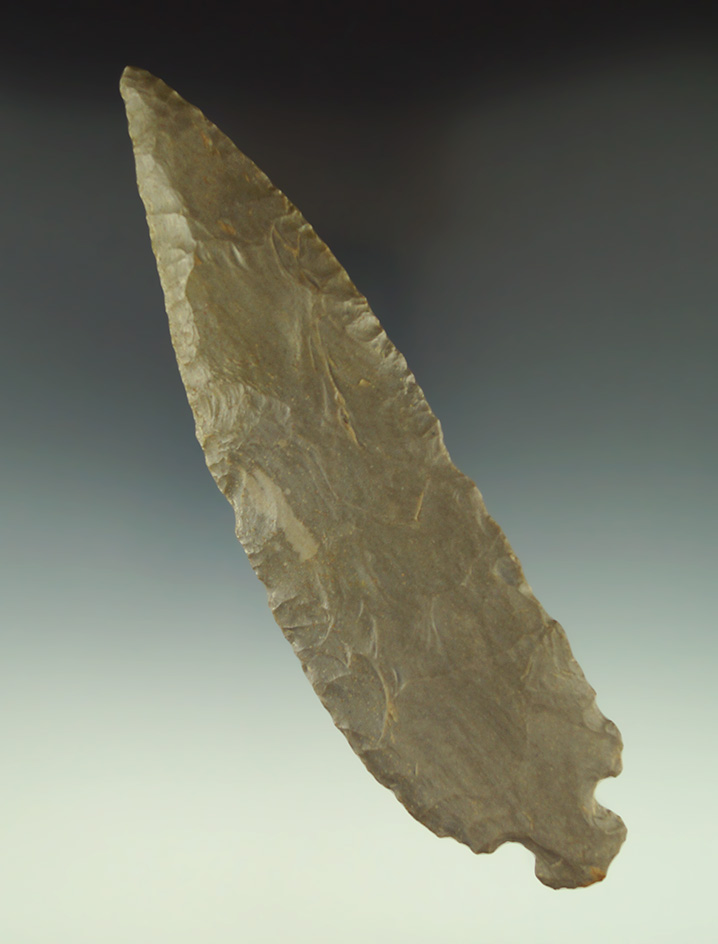 Very large 6 13/16" Hornstone Knife found in southern Indiana.