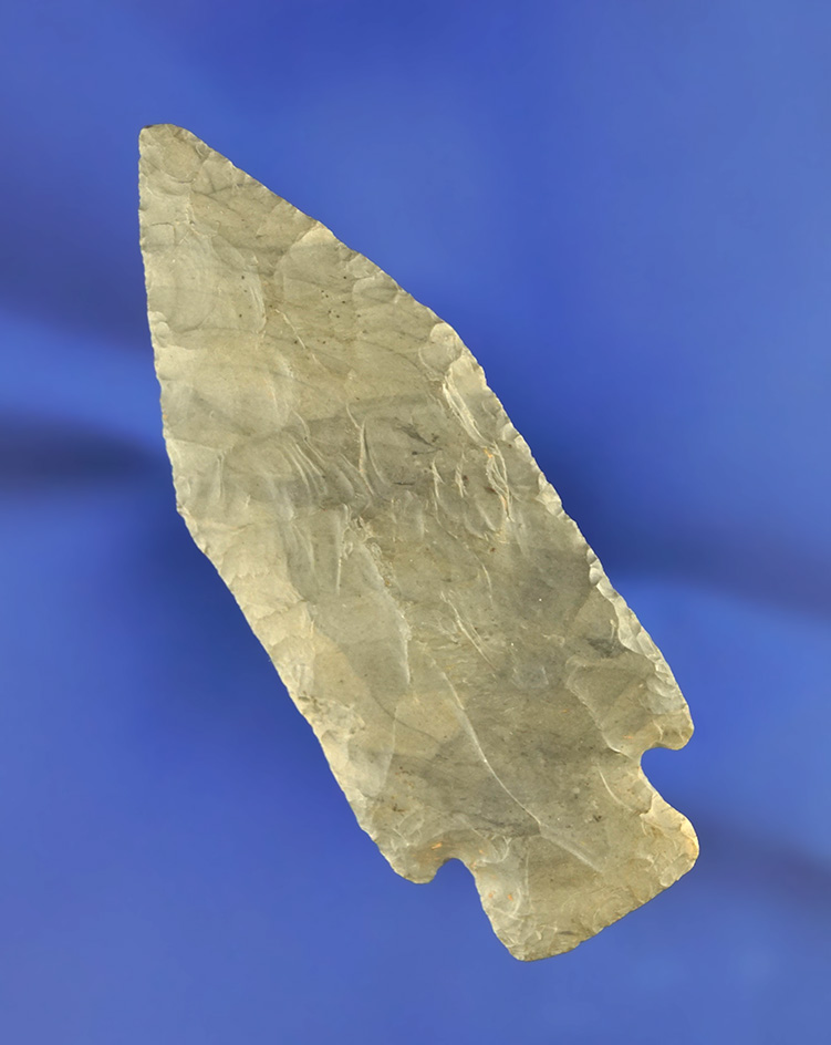 3 1/16" thin and nicely made Afton point found in Oklahoma. Comes with a Partain COA.