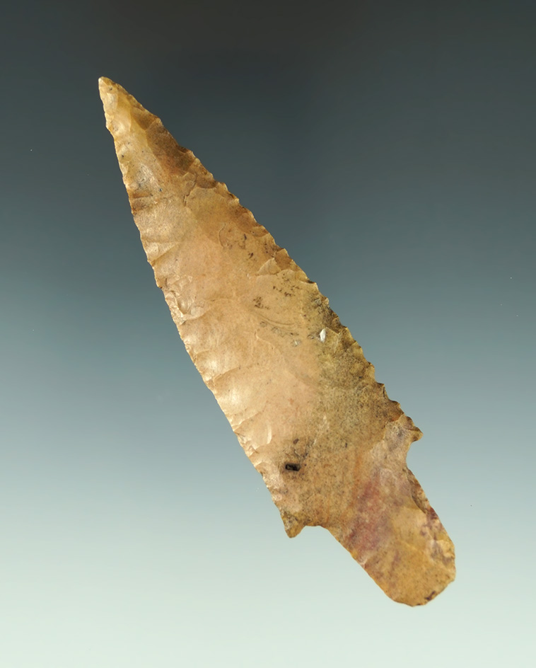 4 1/16" Buck Creek that has been heavily resharpened in ancient times - Tennessee. Bennett COA.