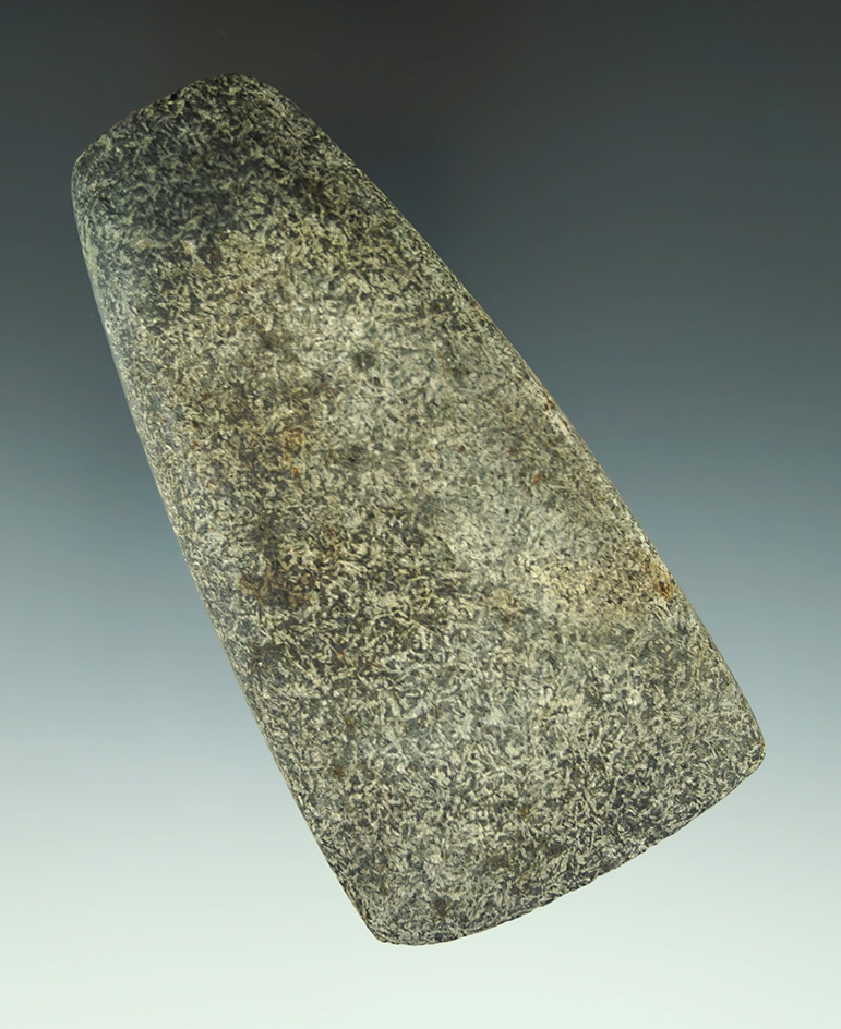 4" granite Celt in very good condition with a nice bit found in Michigan.  Ex. Phil Wagle collection