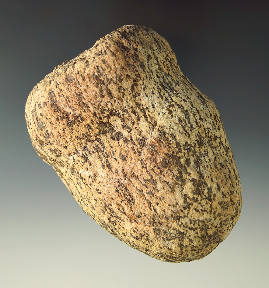 3 5/8" long 3/4 grooved Hammerstone made from Gneiss found in Allen Co.,  Ohio.