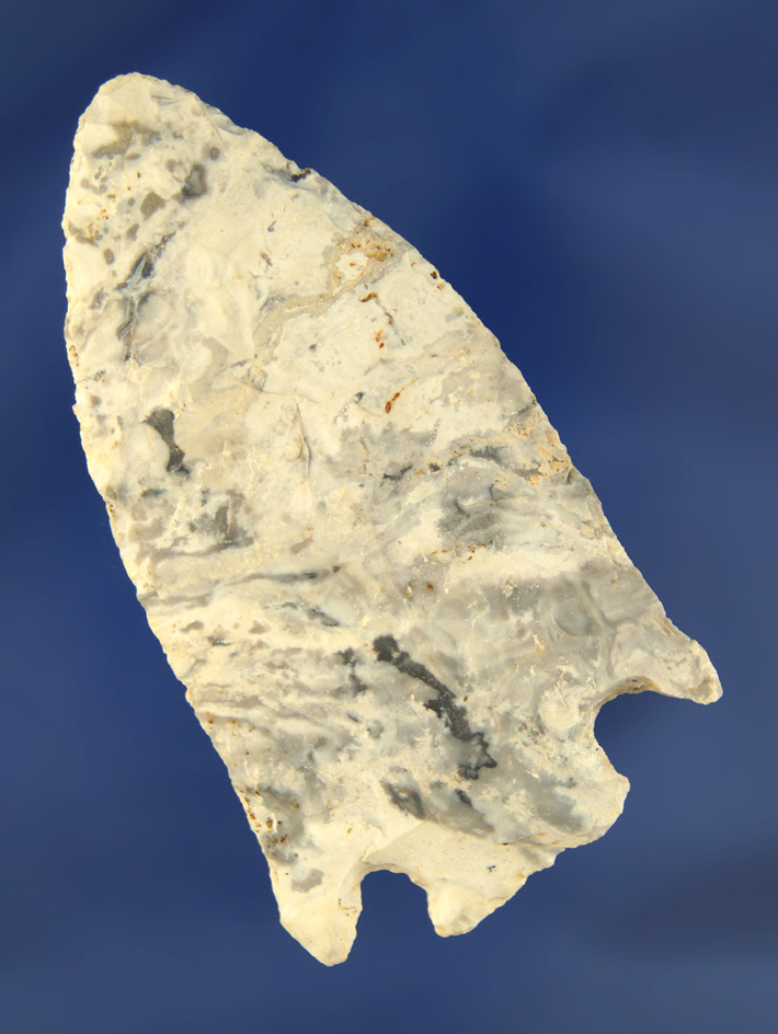 3 3/8" Etley made from Jefferson City chert found in Morgan Co., Missouri
