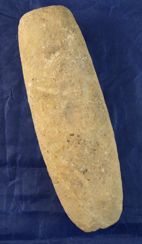 BIG! 6 3/4" Partially drilled Sandstone Tube Pipe found in Seneca Co., Ohio.