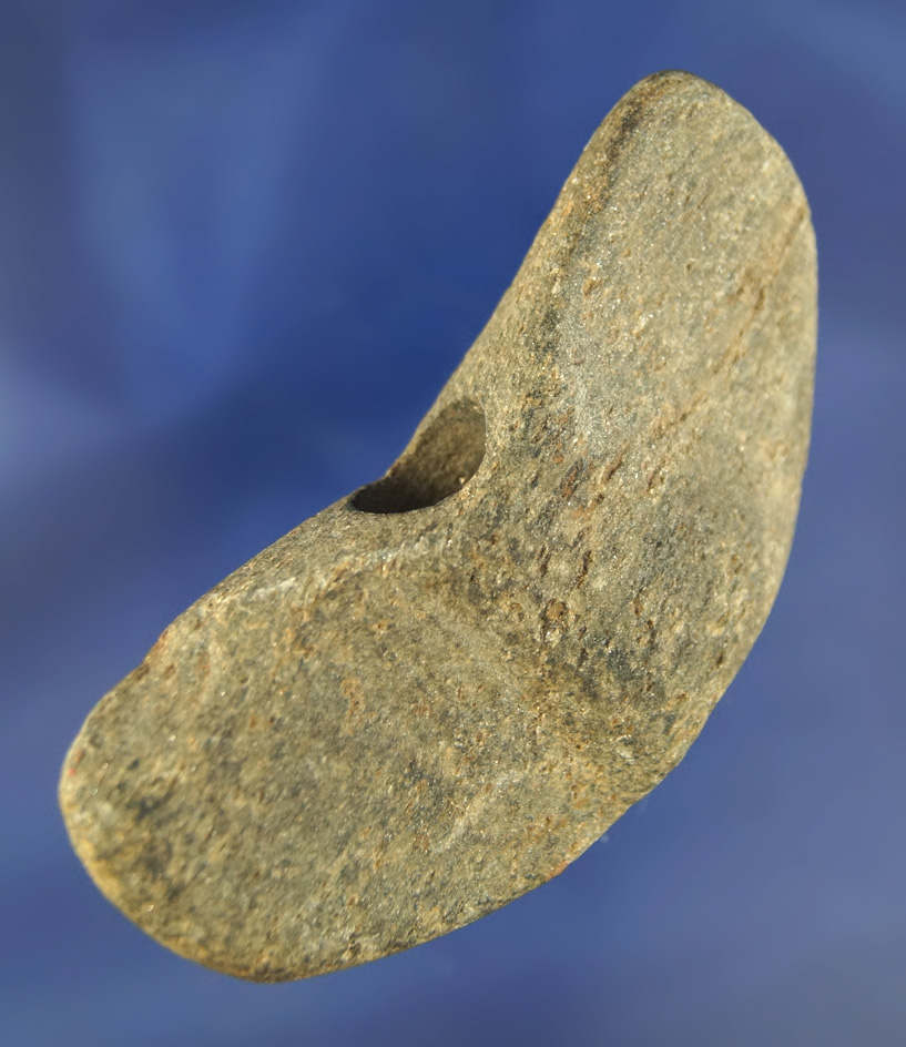 3 3/16" "Wingnut" styled Bannerstone found in Wisconsin.