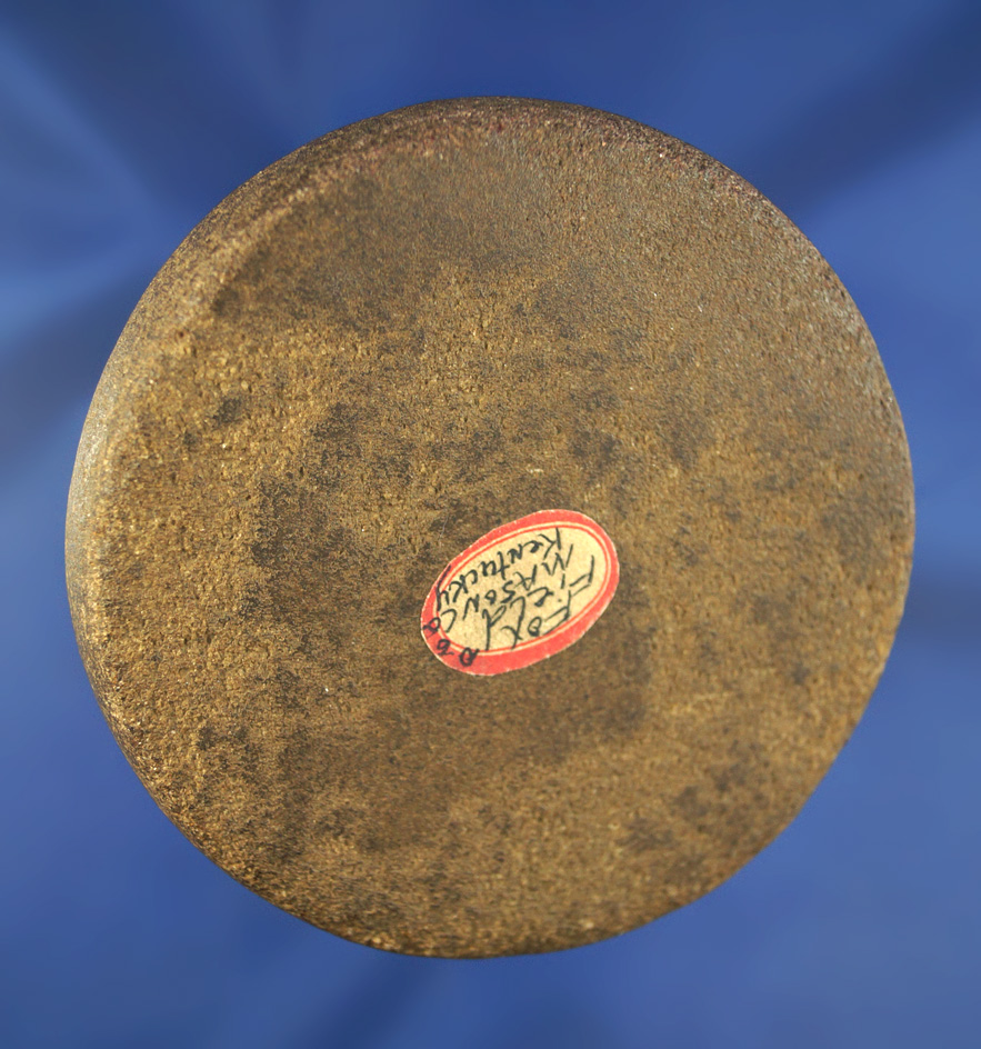 Rare and nice! Well styled 3 1/4" stone Discoidal  found at the Fox Field site in Mason Co., Kentuck