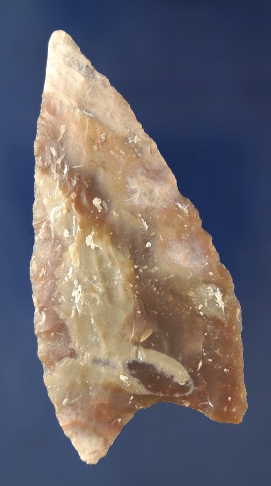 3 1/8" thin and well styled Kinney Knife made from semi translucent material found in Texas.