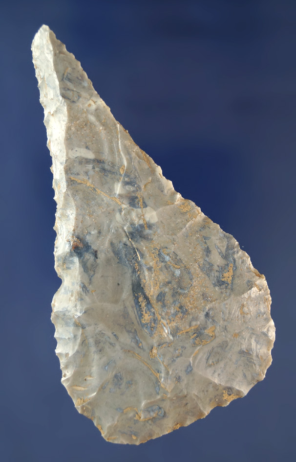 3 3/4" steeply beveled Cobbs Knife made from Fort Payne chert found in Daviess Co., Kentucky.