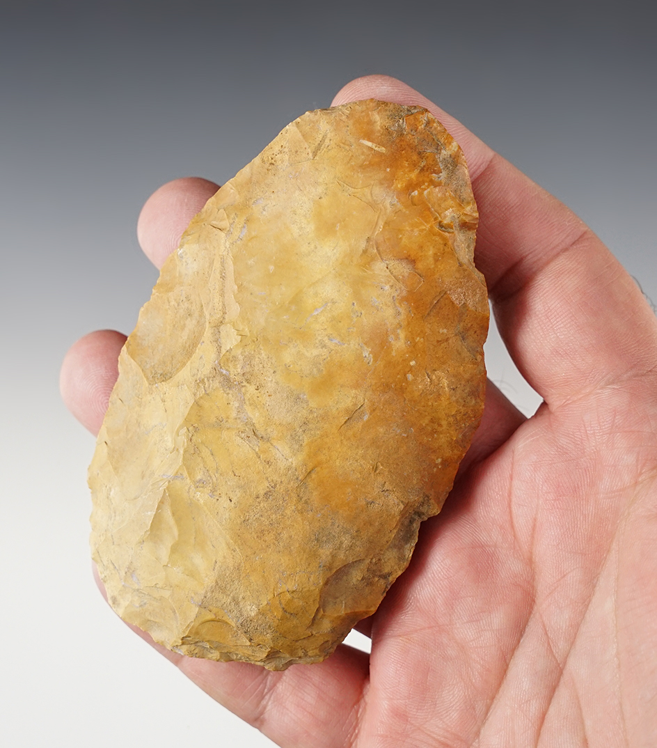 4" Cache Blade found in Wabash Co., Indiana. Ex. Tom Boyll collection.