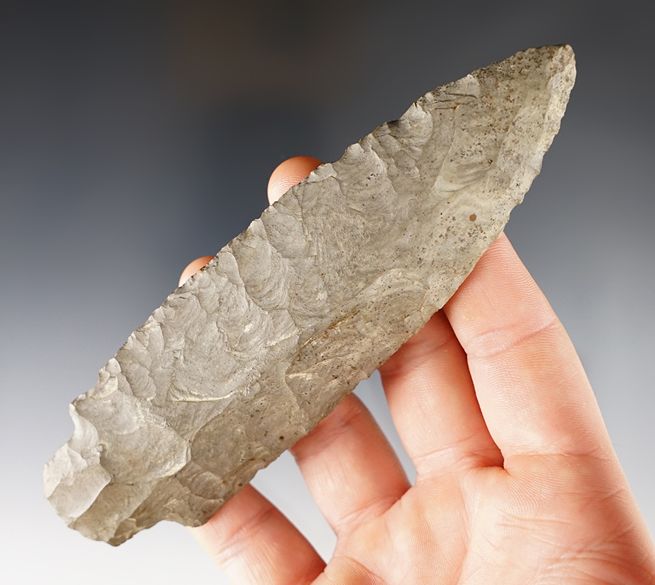 5 7/16" Genesee Knife. Found at the Mudlock Site, Cayuga Co., New York.