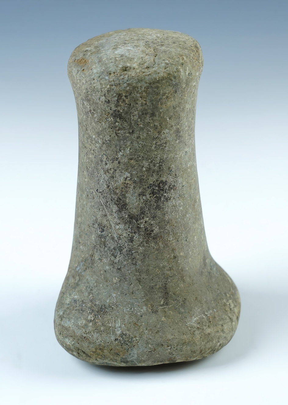 4 5/8" tall Knobbed Bell Pestle that is well patinated. Found in Ohio.