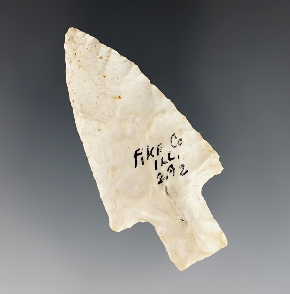 2 5/16" nicely styled square stem point found in Pike Co., Illinois.