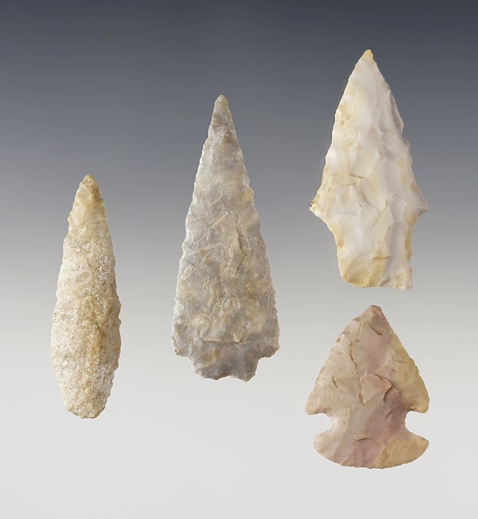 Set of 4 Midwest points in good condition. The largest is 2 5/16".