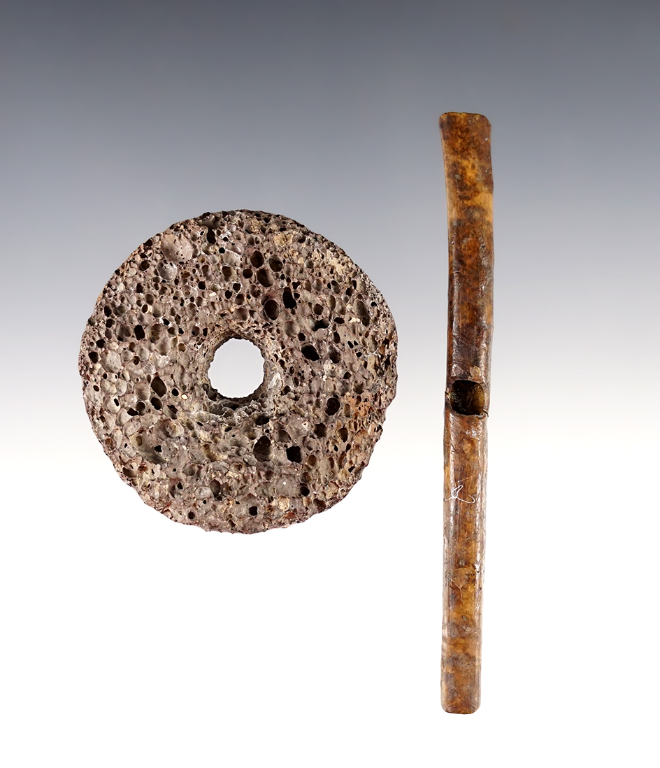 Pair of artifacts found in the Sacramento Valley, Colusa Co., California. 