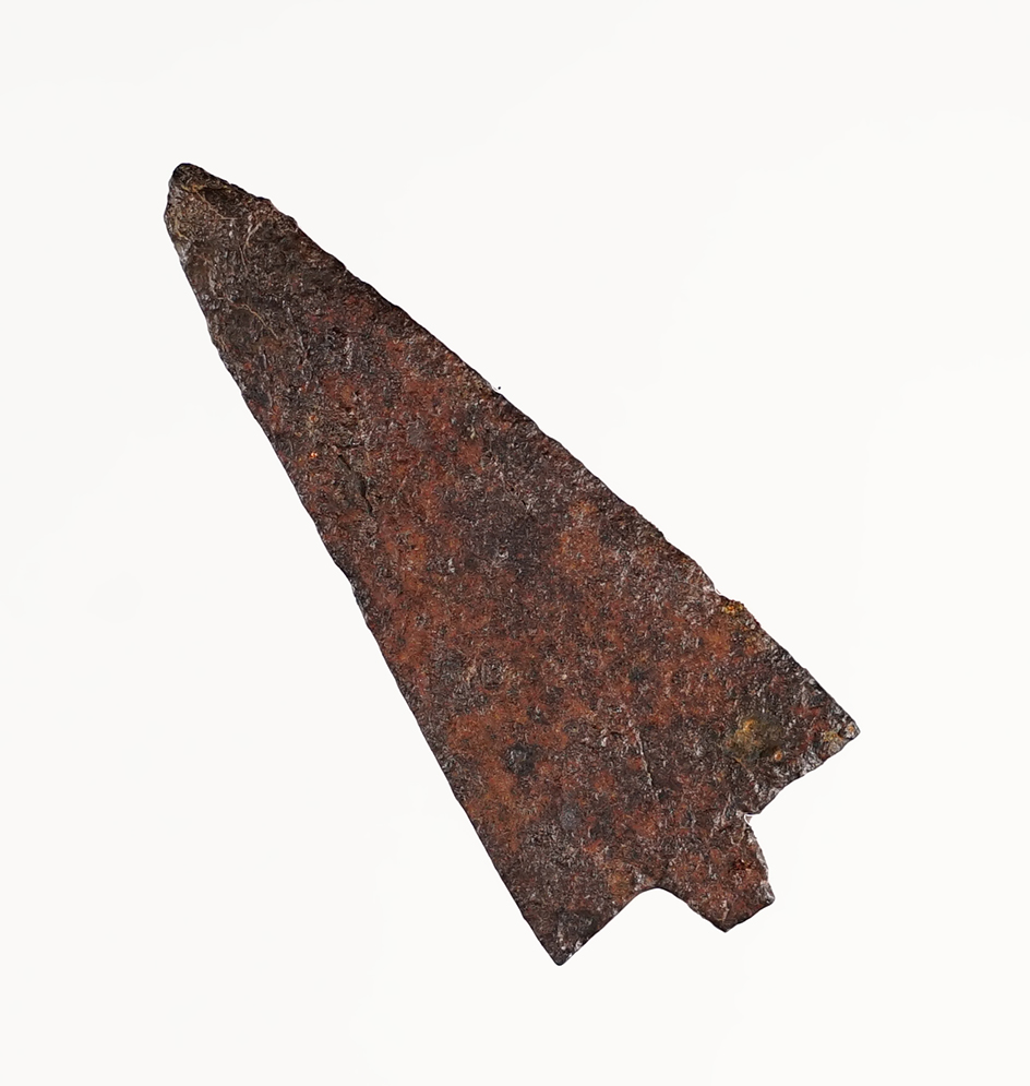 1 7/8" Historic Metal Arrowhead in good condition. Found in New York. Ex. David Dennis.