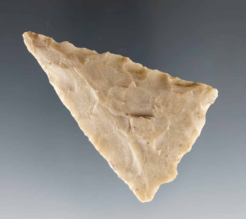 2 9/16" Triangular Knife found in Lasalle Co., Texas. Ex. William G. Scott collection.