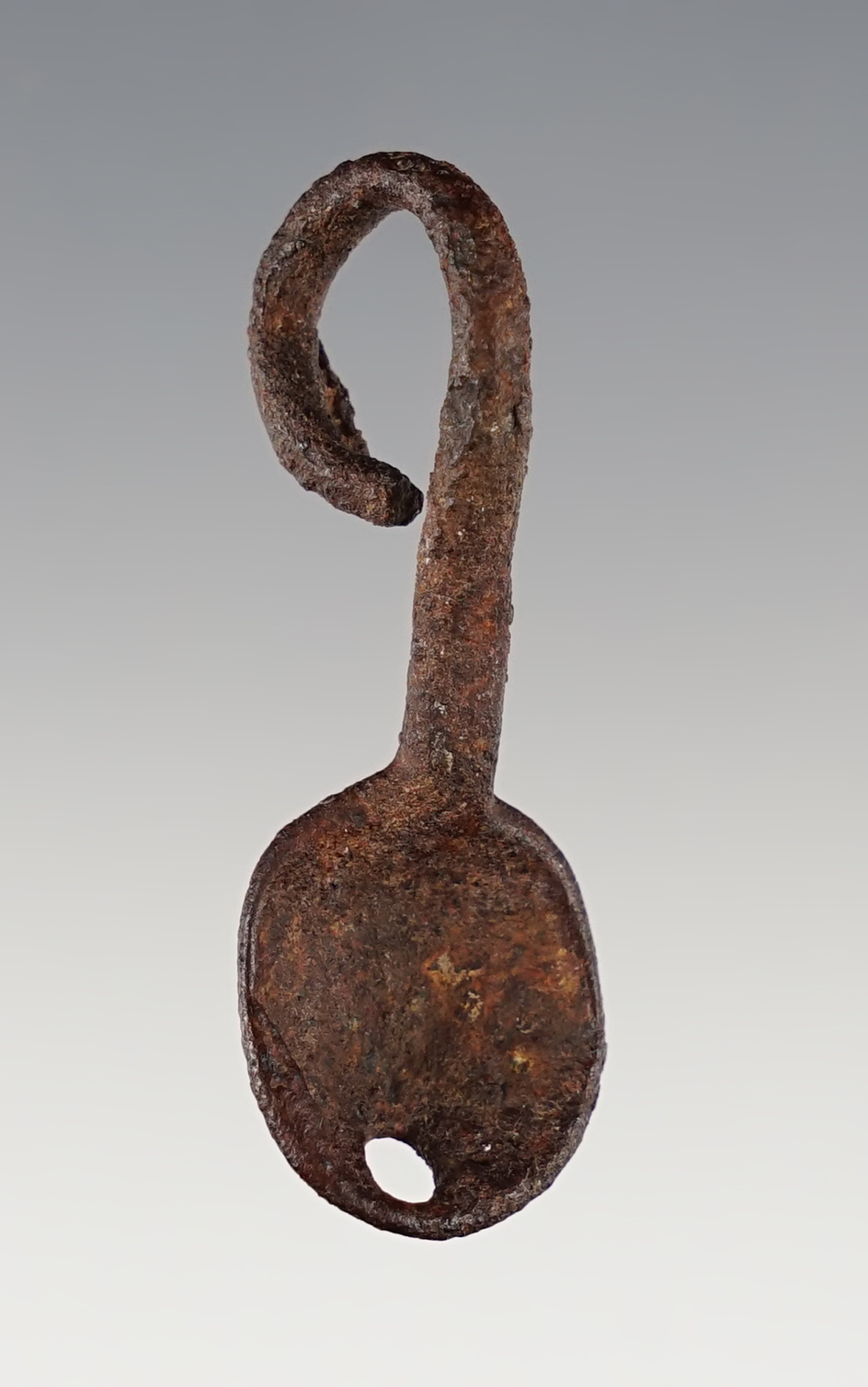 Highly unique Historic  1 3/4" piece of Spanish horse armour - Pecos Co., Texas. 