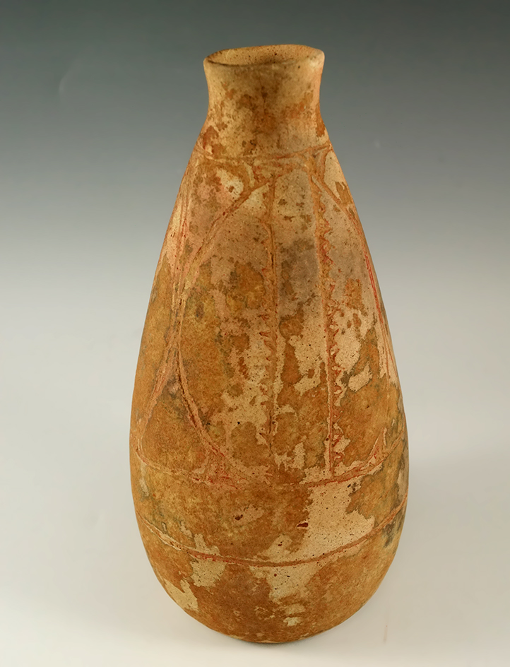 8" tall by 3 5/8" wide Poynor Engraved Cylinder (E. Texas) in perfect, unrestored condition.