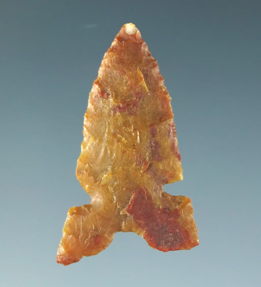 1" Desert Delta made from red and yellow Jasper.  California.