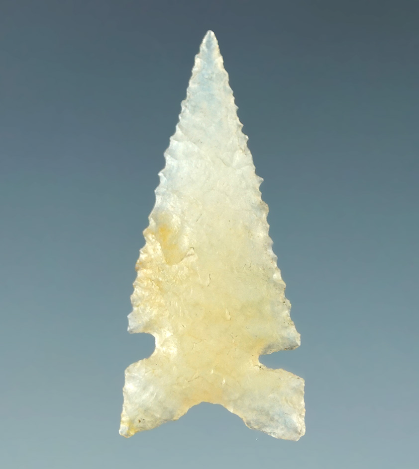 1 1/16"  Desert Sierra that is thin and perfectly flaked from highly translucent agate. California.