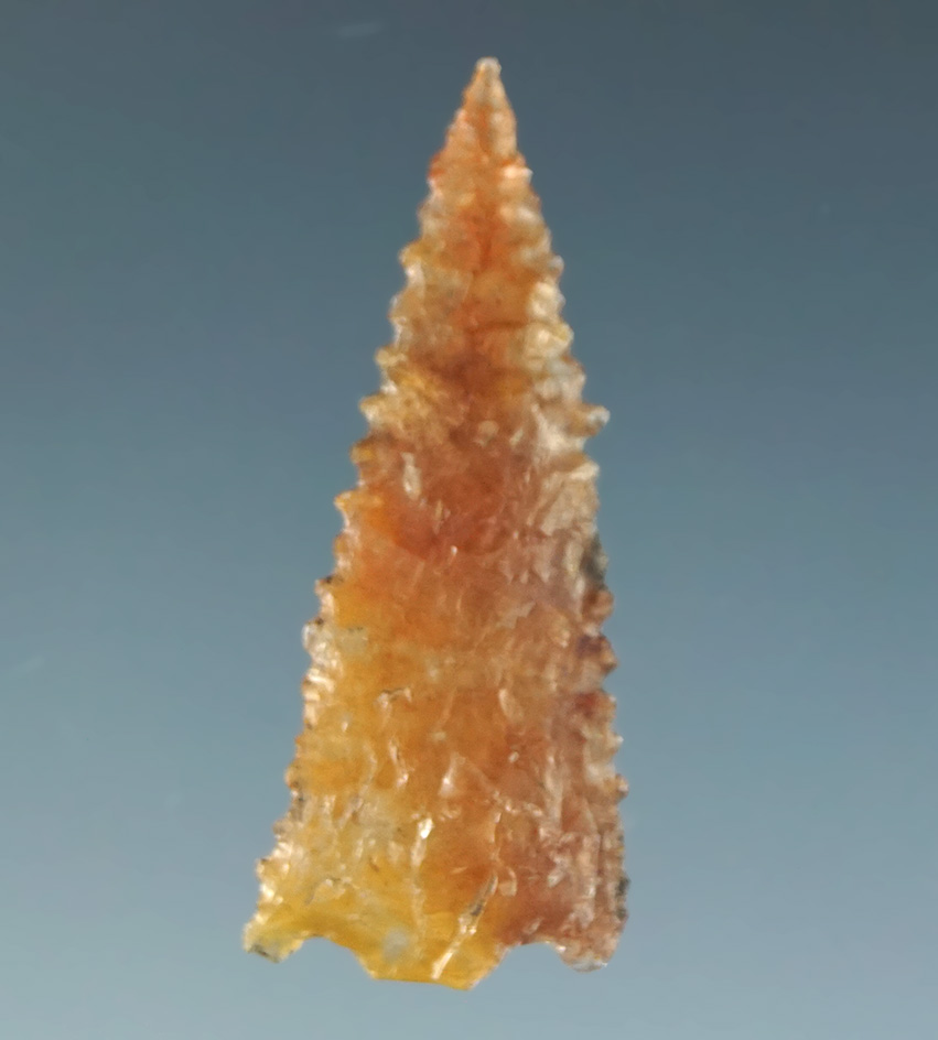 1 1/8" made from highly translucent gold and clear agate. California.