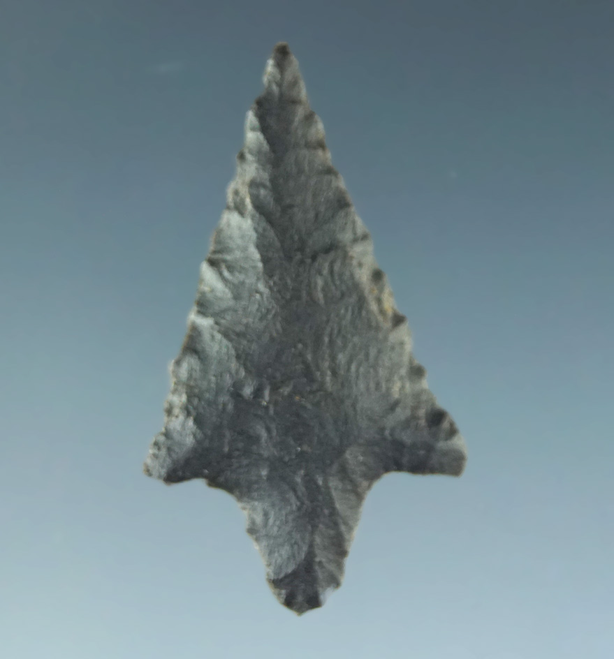 1 1/8" Stemmed Arrowhead that is nicely styled and well flaked. California.