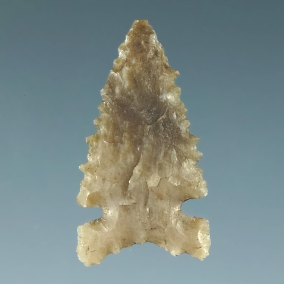 3/4" Desert Sierra with nice edge serrations that is well patinated. California.