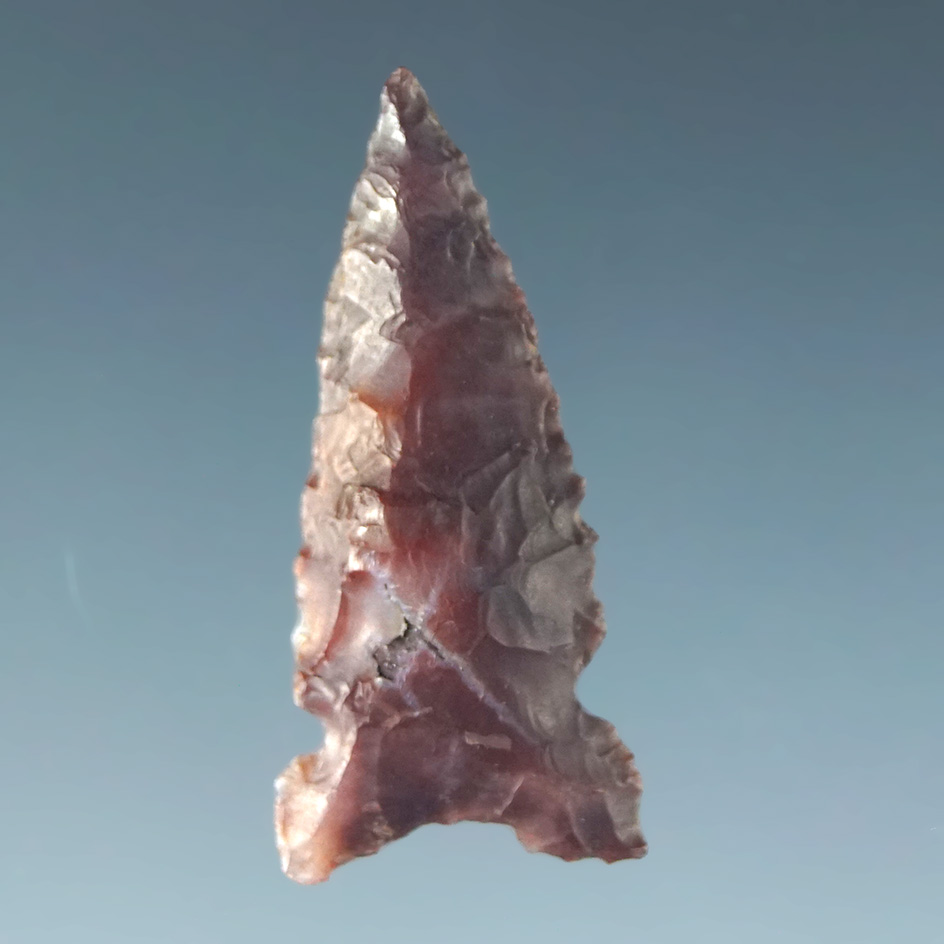 1" Desert Sierra made from multi-colored red and pink material.  California.