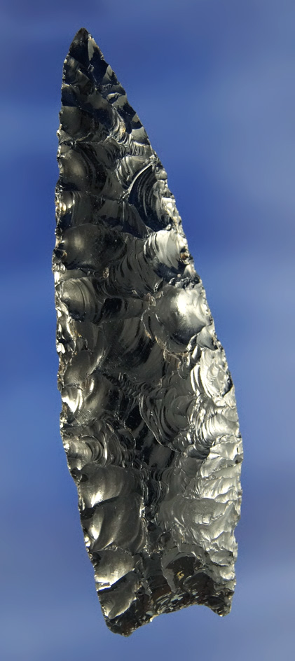 3 3/4" Obsidian Humboldt found in California.