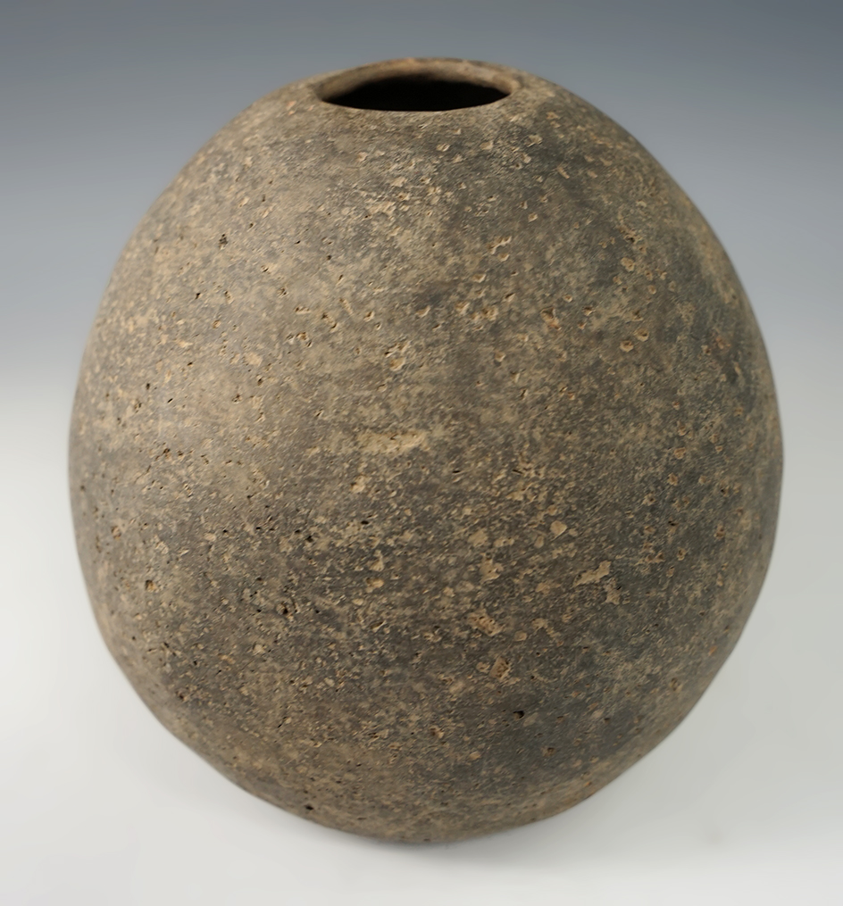 5" Tall Pottery Seed Jar that has been restored found in Arkansas.