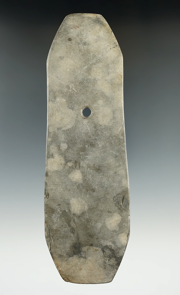 6 1/8" Eight Sided Coffin Gorget found in northern Indiana.