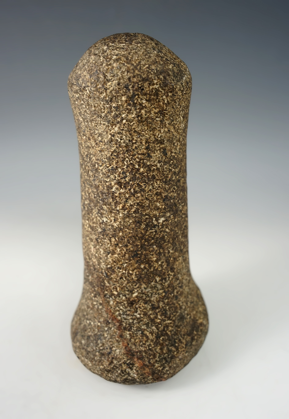 5 7/8" Knob Top Bell Pestle made from nicely polished Granite. Ex. E. Good. Union Co., Ohio.