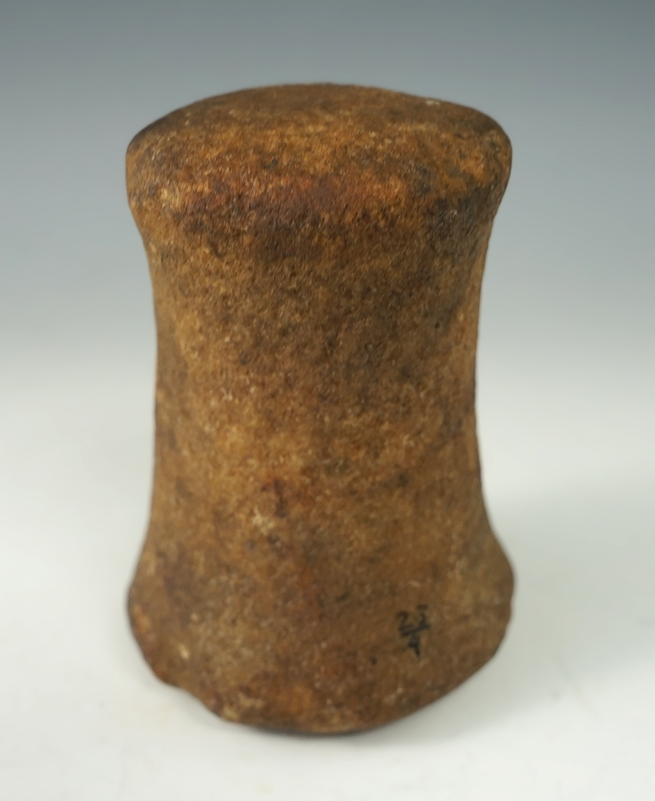 Rare 3 3/4" Mini yellow Quartz Bell Pestle with unique style, found in Ohio. Ex. Glenn.