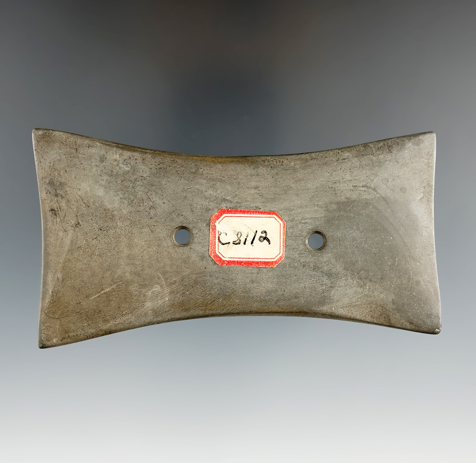 Thin and very well made 4 1/16" Quadriconcave Gorget found in southern Michigan.