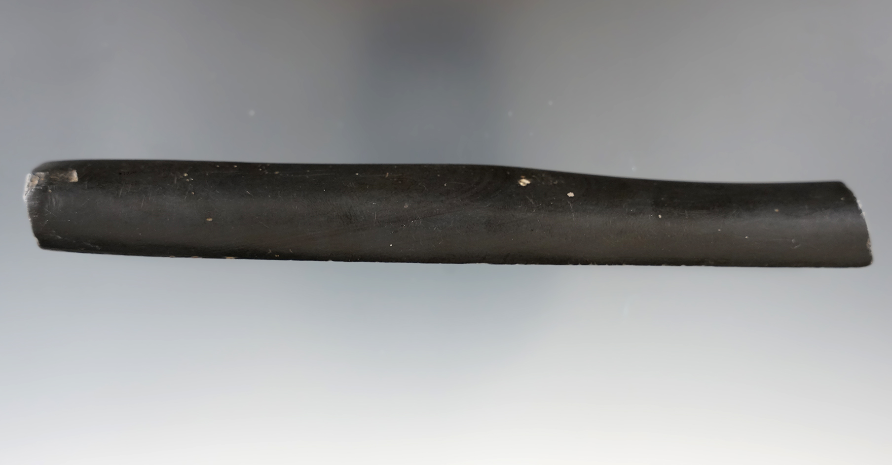 Highly polished 6 1/4" Black Slate Bar Amulet that is beautifully made. Paulding Co., Ohio.
