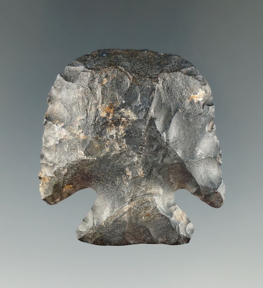 1 5/8" Notch Base Dovetail Scraper made from Coshocton Flint, Coshocton Co., Ohio. COA.