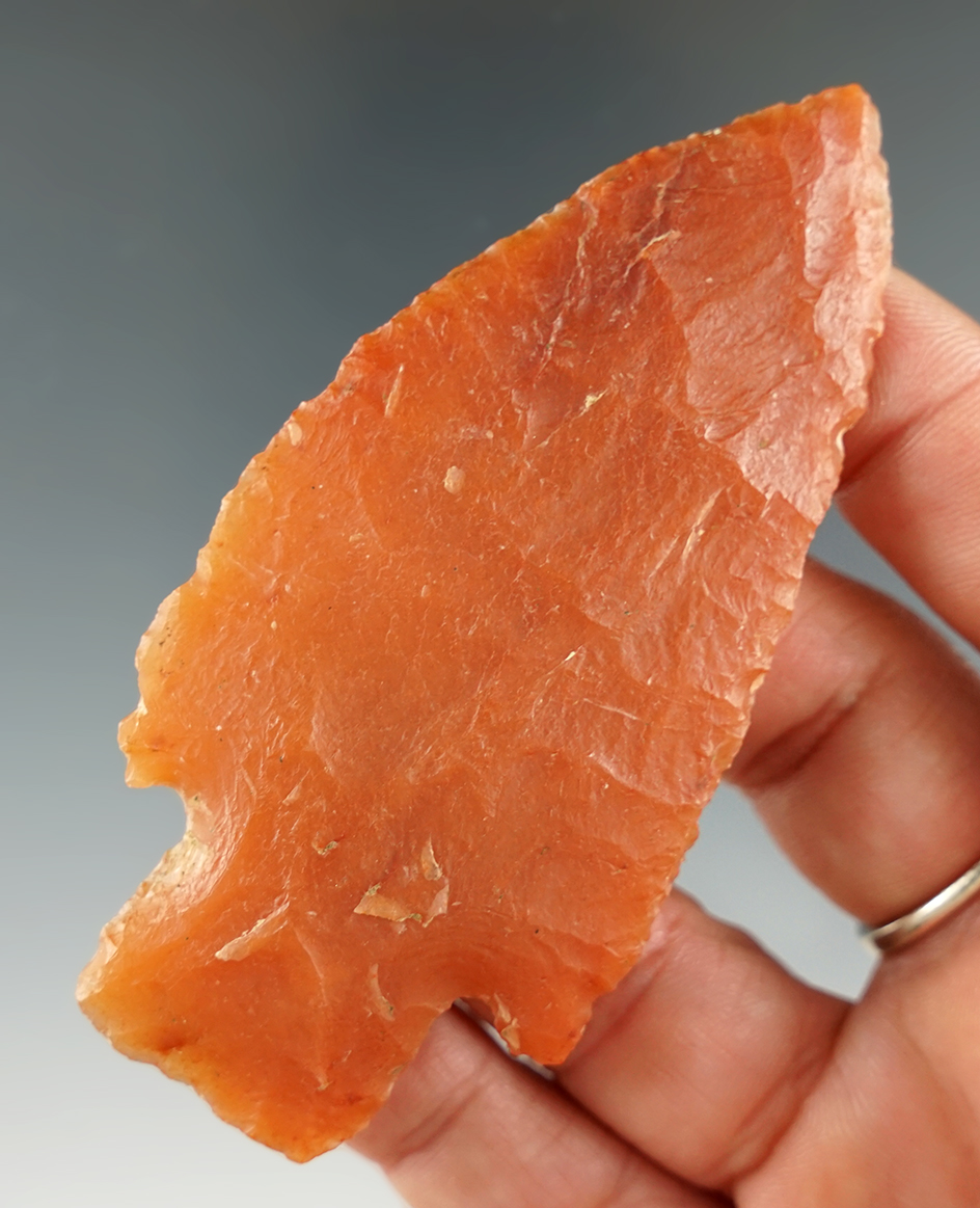 3 3/8" Bulverde made from Novaculite, Hempstead Co., Arkansas. Bennett and Stermer COAs.