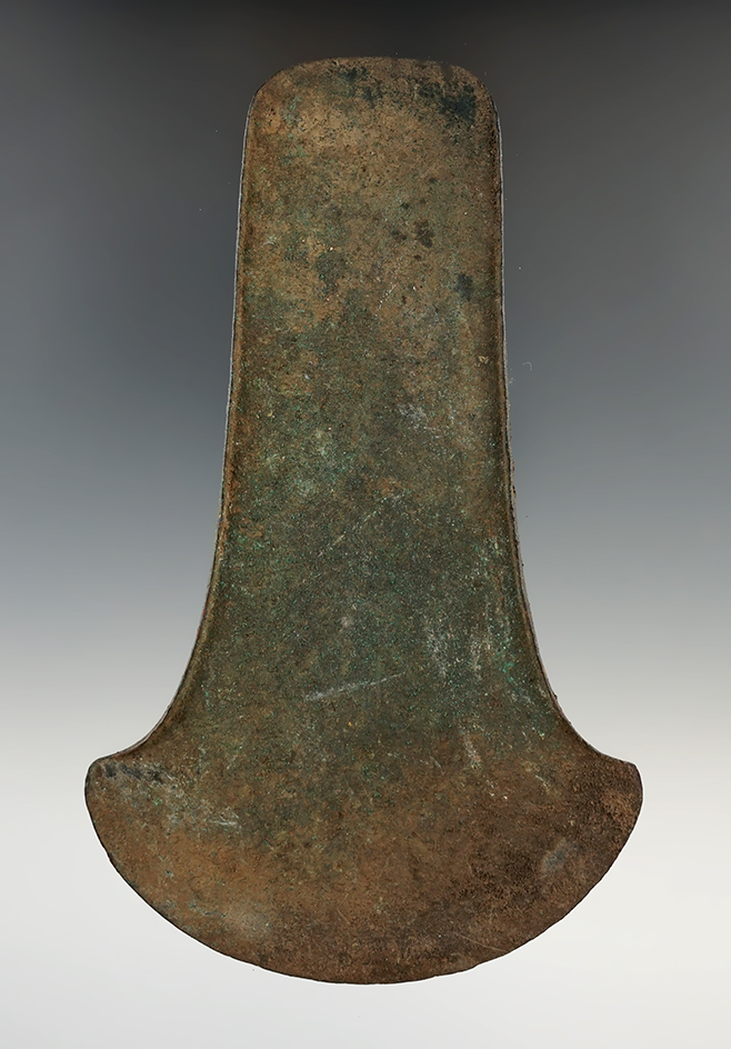5 7/8" Pre-Columbian "Axe Money" made from Copper, Central Highlands of Mexico.