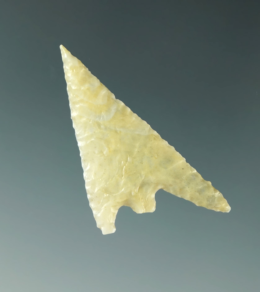 1 11/16" Gunther point found in California with a beautiful long Barb - attractive material.