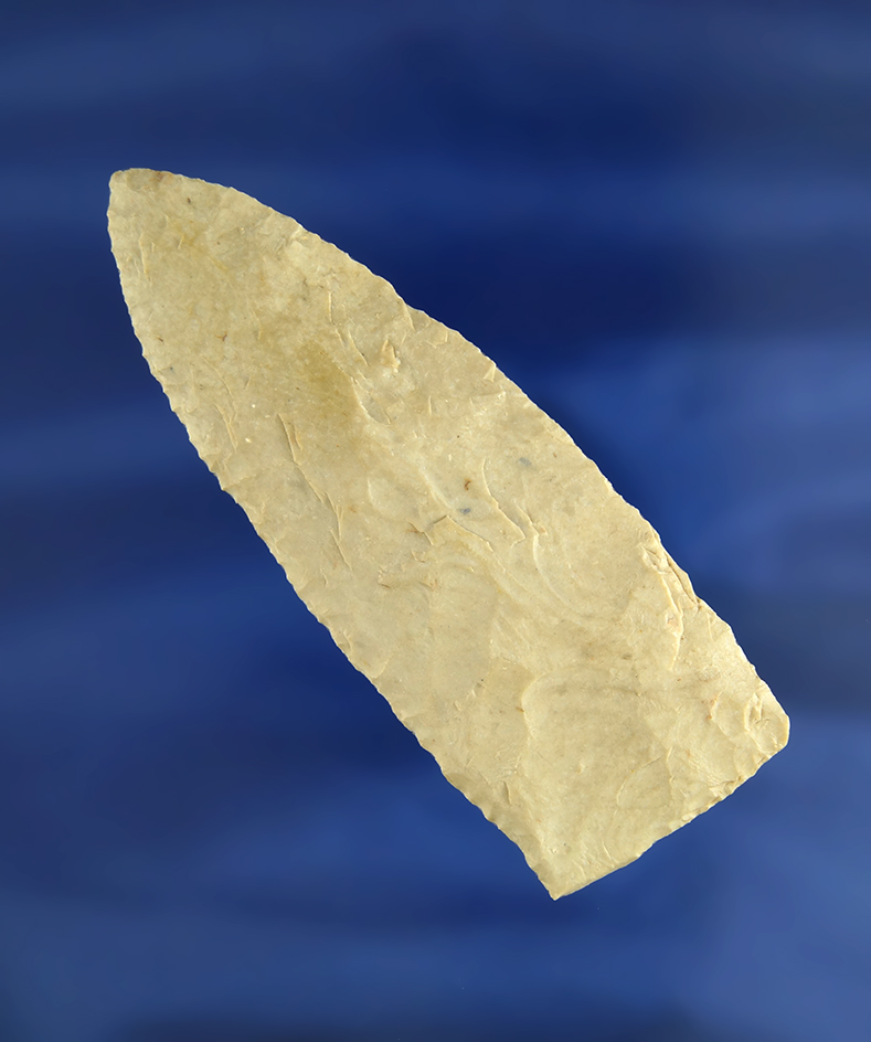 3 1/4" Friday Knife that is thin and well flaked, found in Texas.